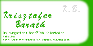 krisztofer barath business card